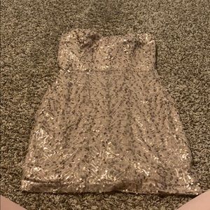 Strapless sparkly dress